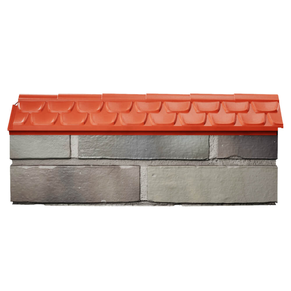 Парапет Zking Эльбрус Красный с посадкой на 0.5 кирпича (130мм) в Кемерово фото