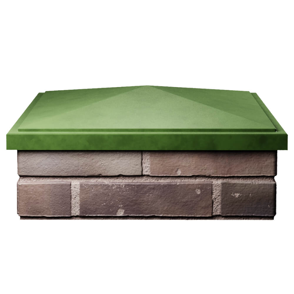 Колпак Zking БонаМоно Зеленый на столб 2х2 кирпича (515х515, 530х530мм) Кемерово фото