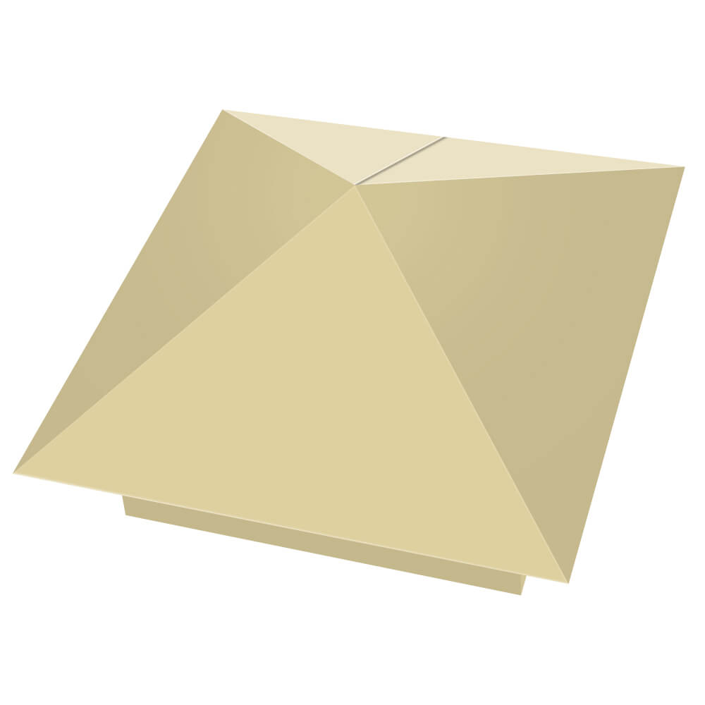 Колпак металлический 400х400мм RAL1014 Бежевый заборный Кемерово фото