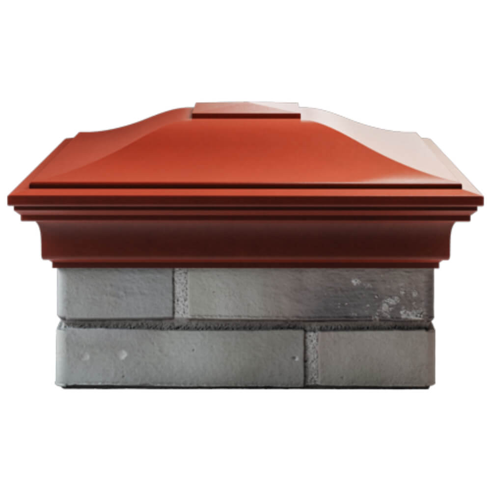 Колпак Zking Монблан Красный на столб 1.5х1.5 кирпича (385х385мм) Кемерово фото