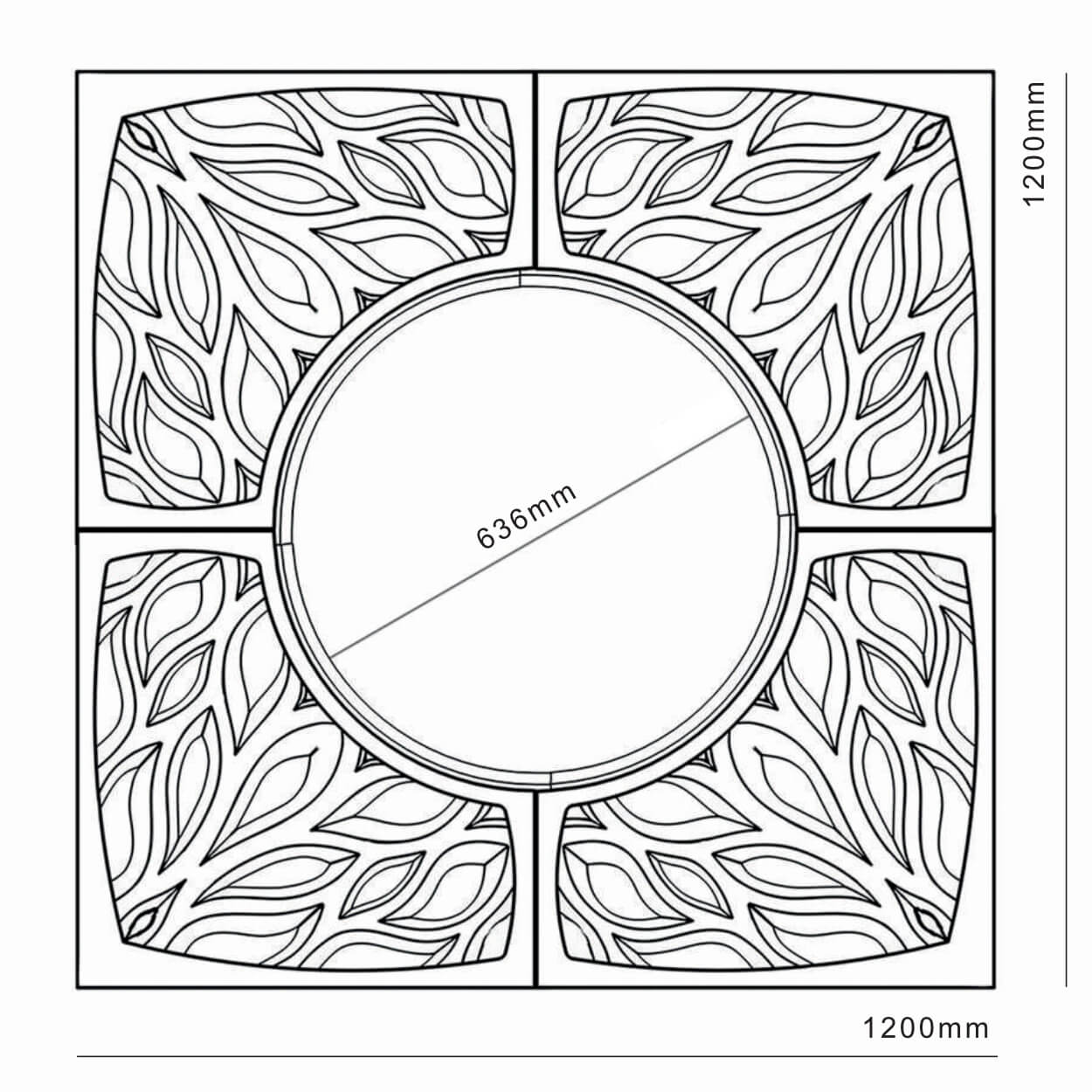 Приствольная решетка для дерева ZKING CRUST 1.2х1.2м Черная в Кемерово фото