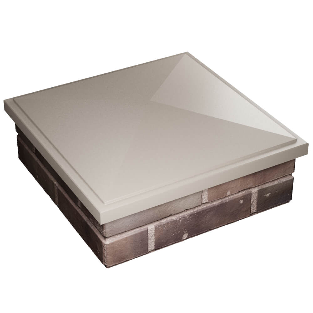 Колпак Zking БонаМоно Бежевый на столб 2х2 кирпича (515х515, 530х530мм) в Кемерово фото