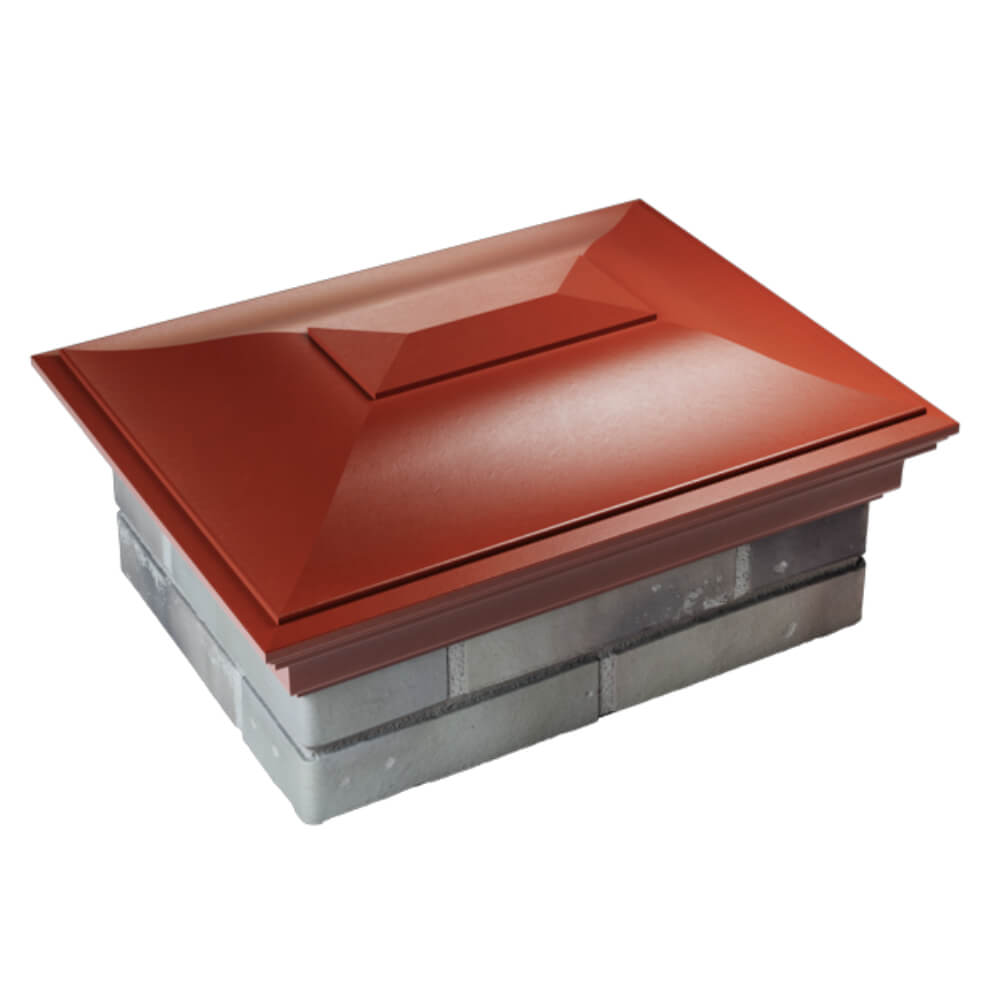 Колпак Zking Монблан Красный на столб 2х1.5 кирпича (515х385мм) Кемерово фото