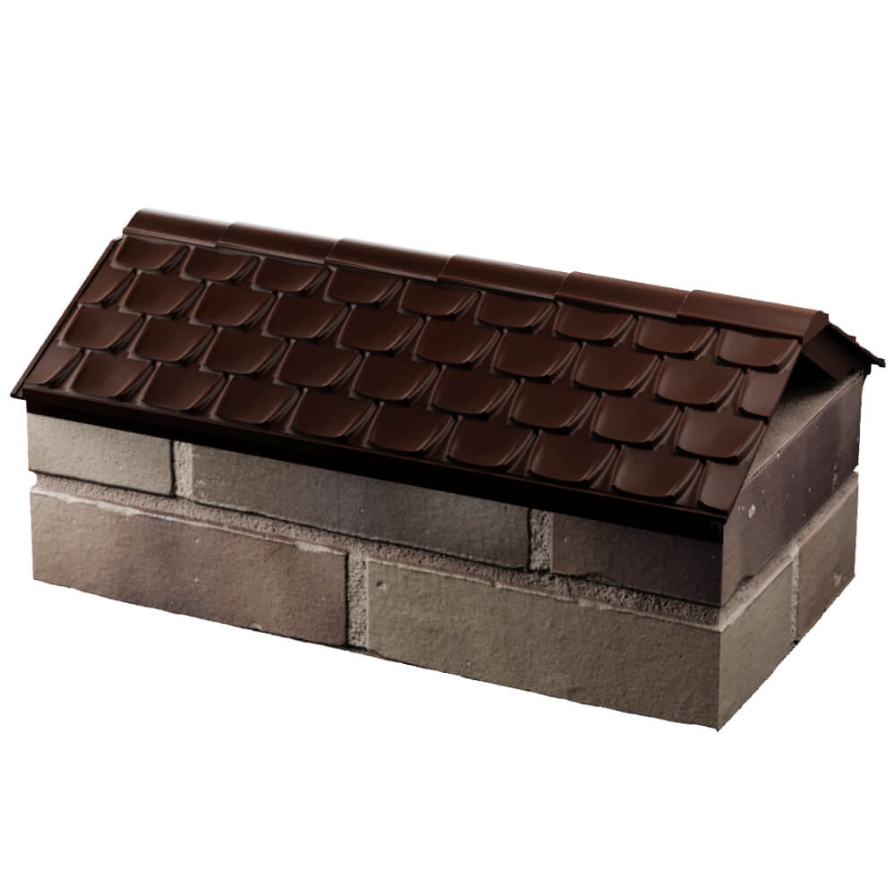 Парапет Zking Эльбрус Коричневый с посадкой на 1 кирпич (255мм) в Кемерово фото