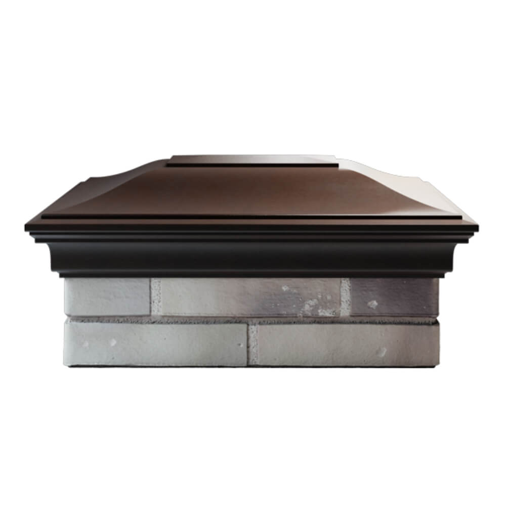 Колпак Zking Монблан Коричневый на столб 2х1.5 кирпича (515х385мм) в Кемерово фото