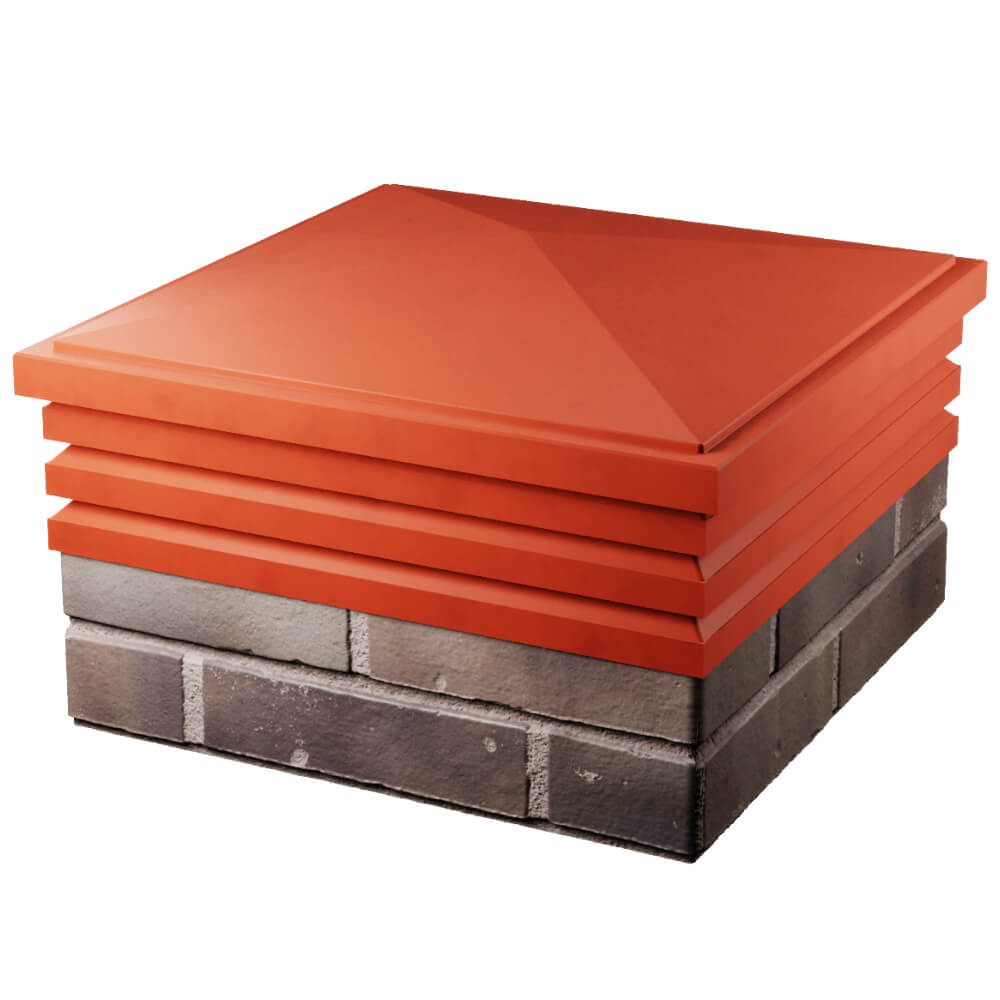 Колпак Zking Бона ХайТек Красный на столб 2х2 кирпича (513х513мм) в Кемерово фото