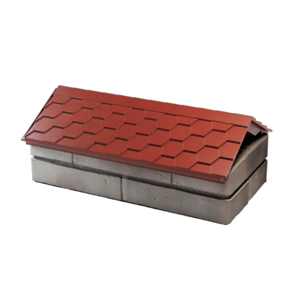 Парапет Zking Эверест Красный с посадкой на 1 кирпич (200/225/255мм) в Кемерово фото