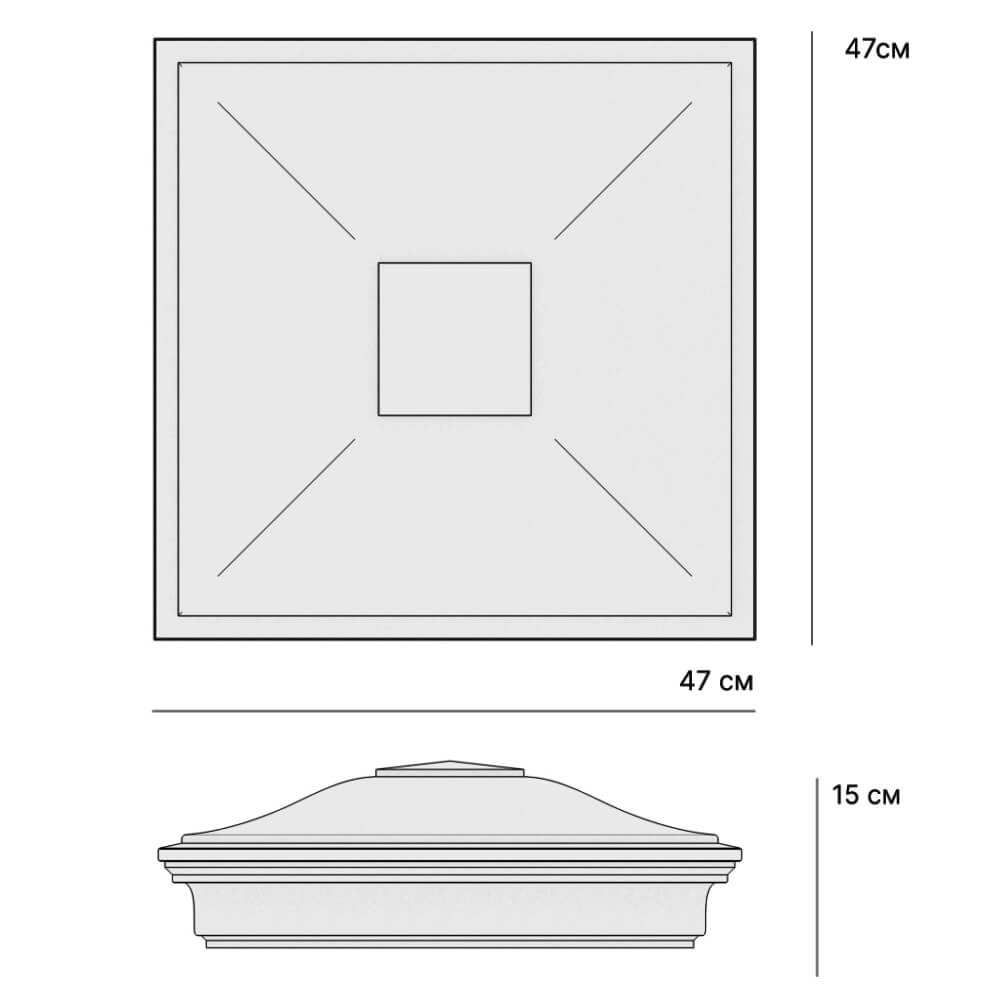 Колпак Zking Монблан Красный на столб 1.5х1.5 кирпича (385х385мм) в Кемерово фото