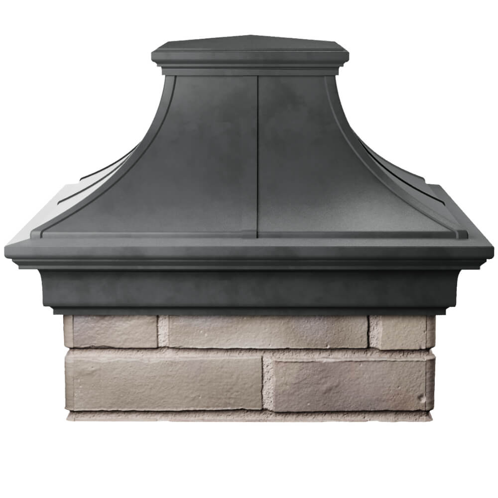 Колпак Zking Монблан Премиум Серый на столб 1.5х1.5 кирпича (385х385мм) Кемерово фото