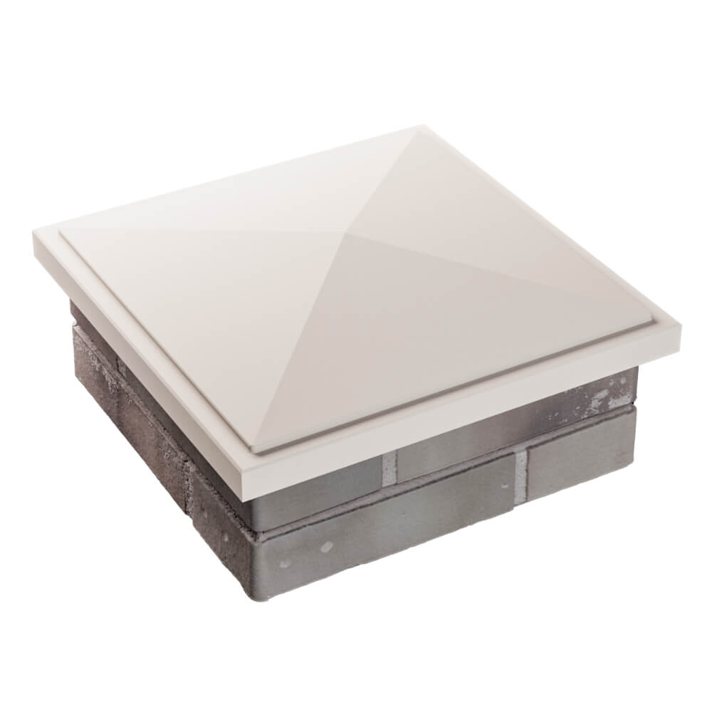 Колпак Zking БонаМоно Бежевый на столб 1.5х1.5 кирпича (385х385, 400х400мм) в Кемерово фото