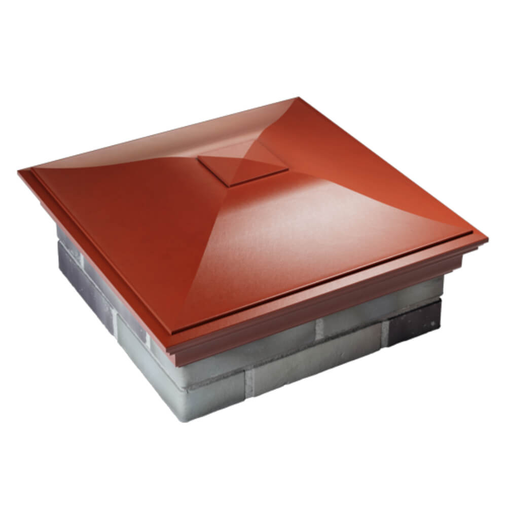 Колпак Zking Монблан Красный на столб 2х2 кирпича (515х515мм) Кемерово фото