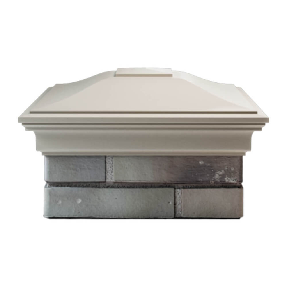 Колпак Zking Монблан Бежевый на столб 1.5х1.5 еврокирпича 0.7НФ (355х355мм) Кемерово фото