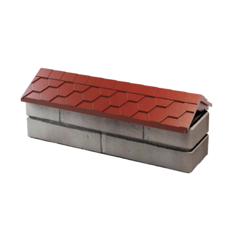 Парапет Zking Эверест Красный с посадкой на 0.5 кирпича (130мм) в Кемерово фото