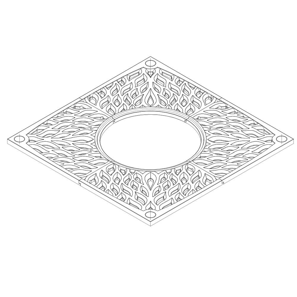 Приствольная решетка для дерева ZKING CRUST 2х2м Черная в Кемерово фото