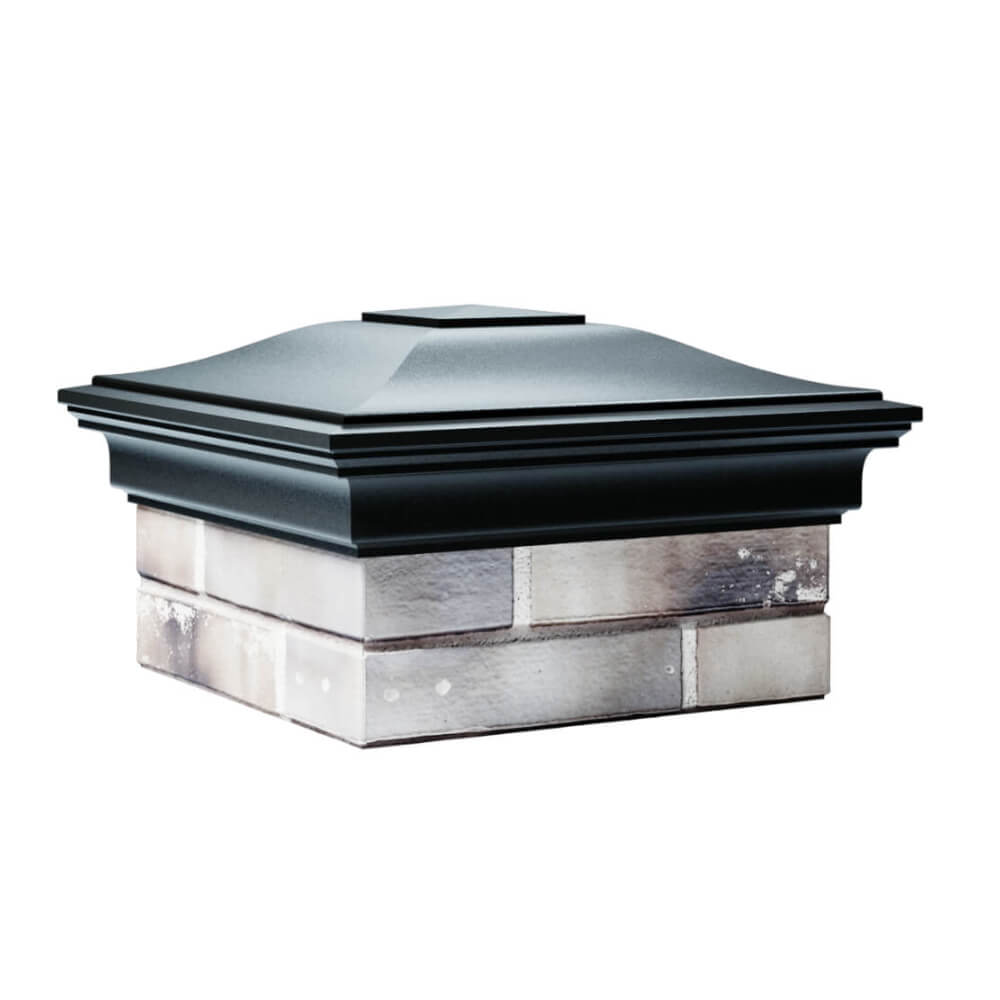 Колпак Zking Монблан Черный на столб 1.5х1.5 еврокирпича 0.7НФ (355х355мм) в Кемерово фото