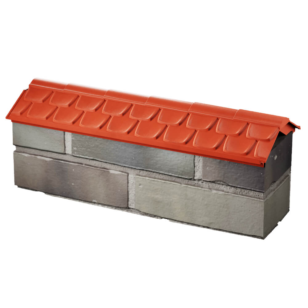 Парапет Zking Эльбрус Красный с посадкой на 0.5 кирпича (130мм) в Кемерово фото