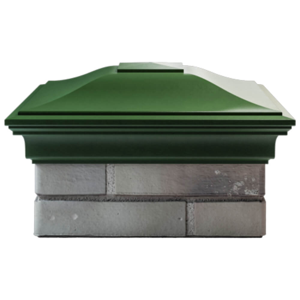 Колпак Zking Монблан Зеленый на столб 1.5х1.5 кирпича (385х385мм) Кемерово фото