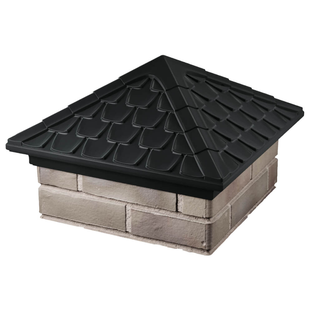 Колпак Zking Эльбрус Черный на столб 1.5х1.5 кирпича (385х385мм) в Кемерово фото