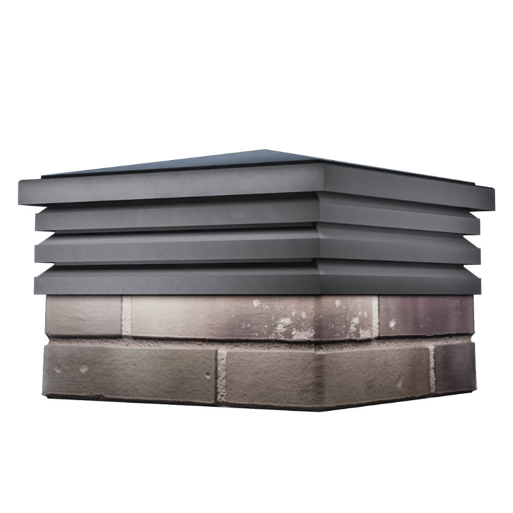 Колпак Zking Бона ХайТек Серый на столб 1.5х1.5 кирпича (385х385мм) в Кемерово фото