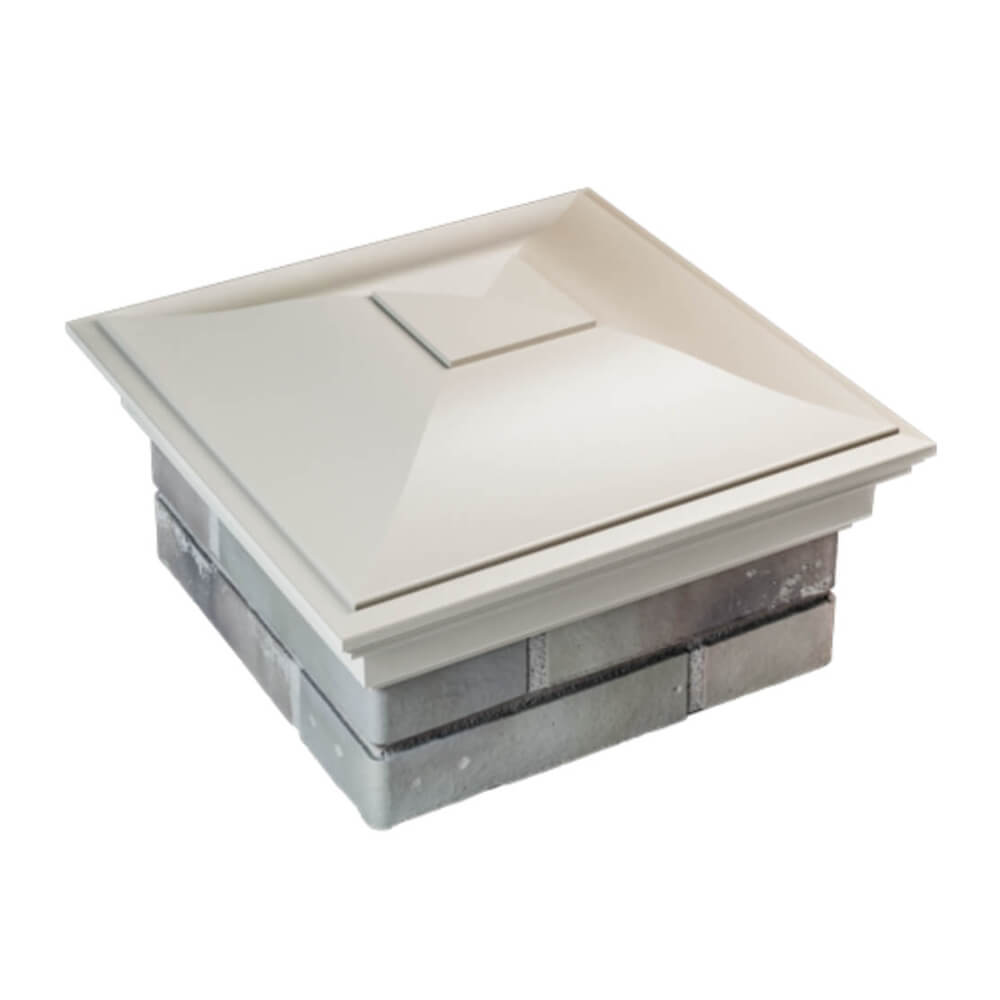 Колпак Zking Монблан Бежевый на столб 1.5х1.5 еврокирпича 0.7НФ (355х355мм) в Кемерово фото