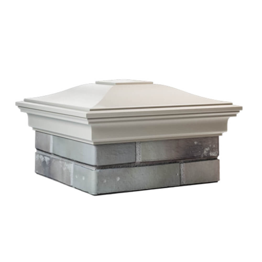 Колпак Zking Монблан Бежевый на столб 1.5х1.5 еврокирпича 0.7НФ (355х355мм) в Кемерово фото