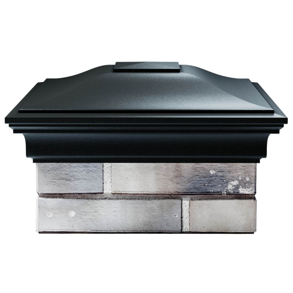 Колпак Zking Монблан Черный на столб 1.5х1.5 кирпича (385х385мм) Кемерово фото