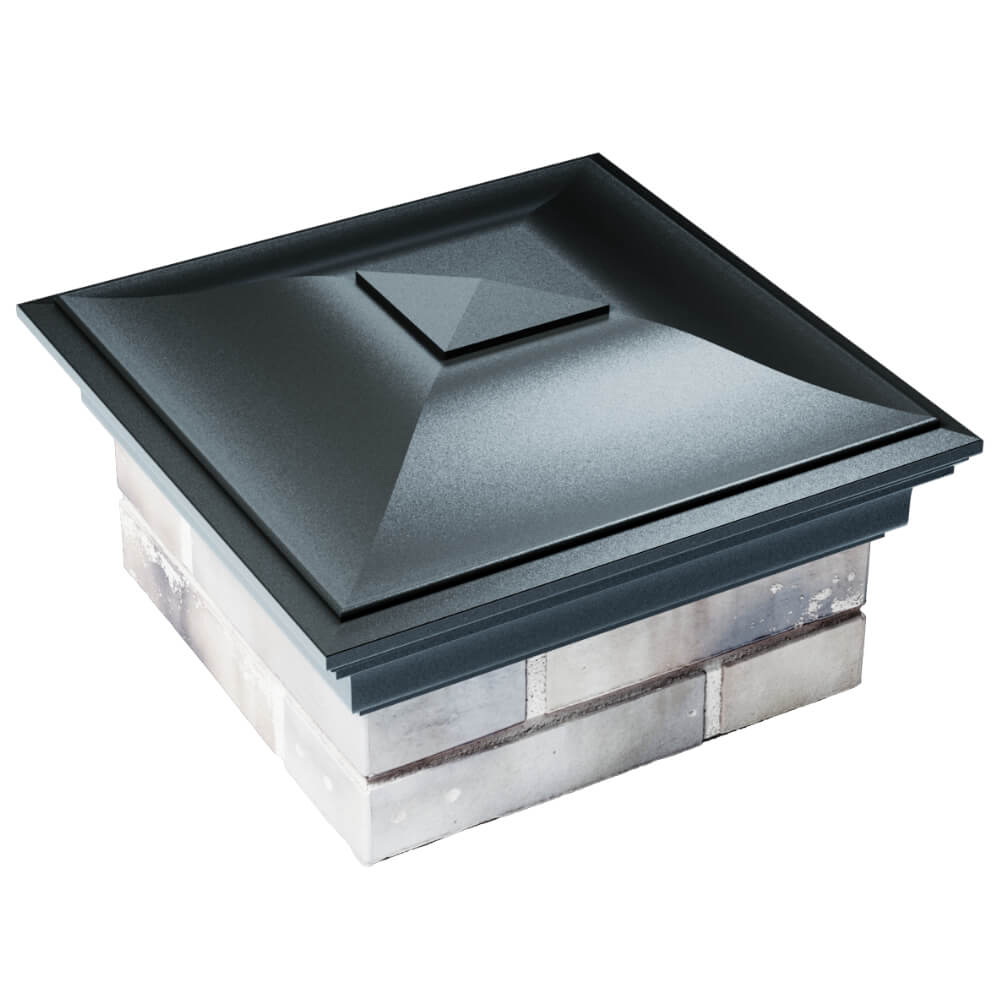 Колпак Zking Монблан Черный на столб 1.5х1.5 кирпича (385х385мм) в Кемерово фото