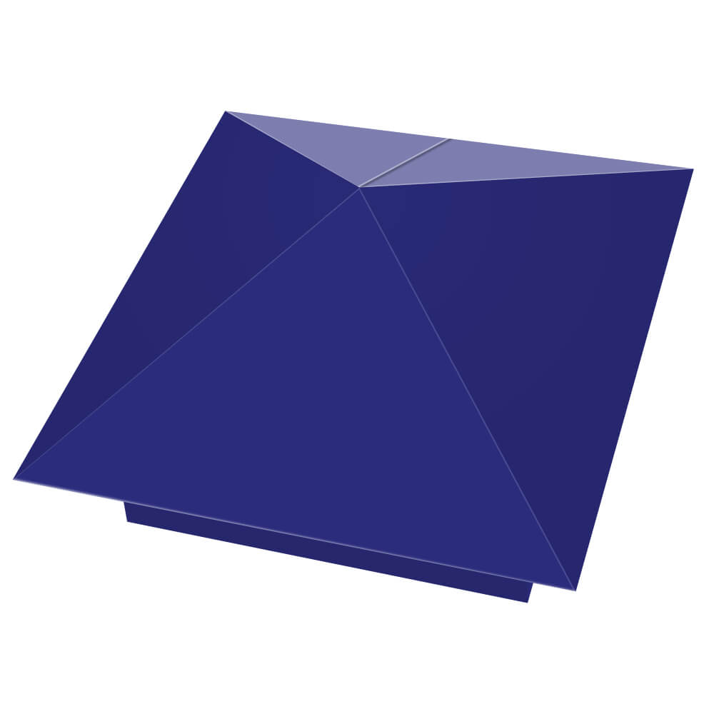 Колпак металлический 400х400мм RAL5002 Синий Ультрамарин заборный Кемерово фото