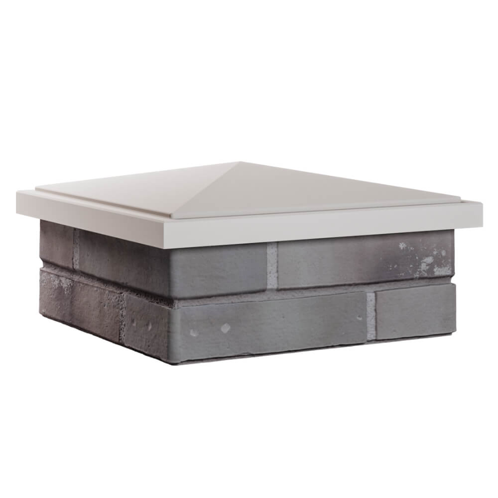 Колпак Zking БонаМоно Бежевый на столб 1.5х1.5 кирпича (385х385, 400х400мм) в Кемерово фото