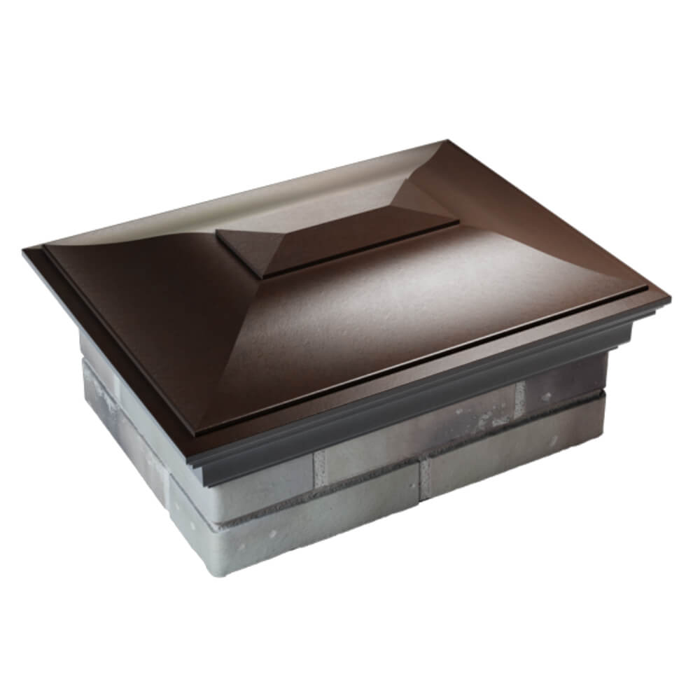 Колпак Zking Монблан Коричневый на столб 2х1.5 кирпича (515х385мм) Кемерово фото