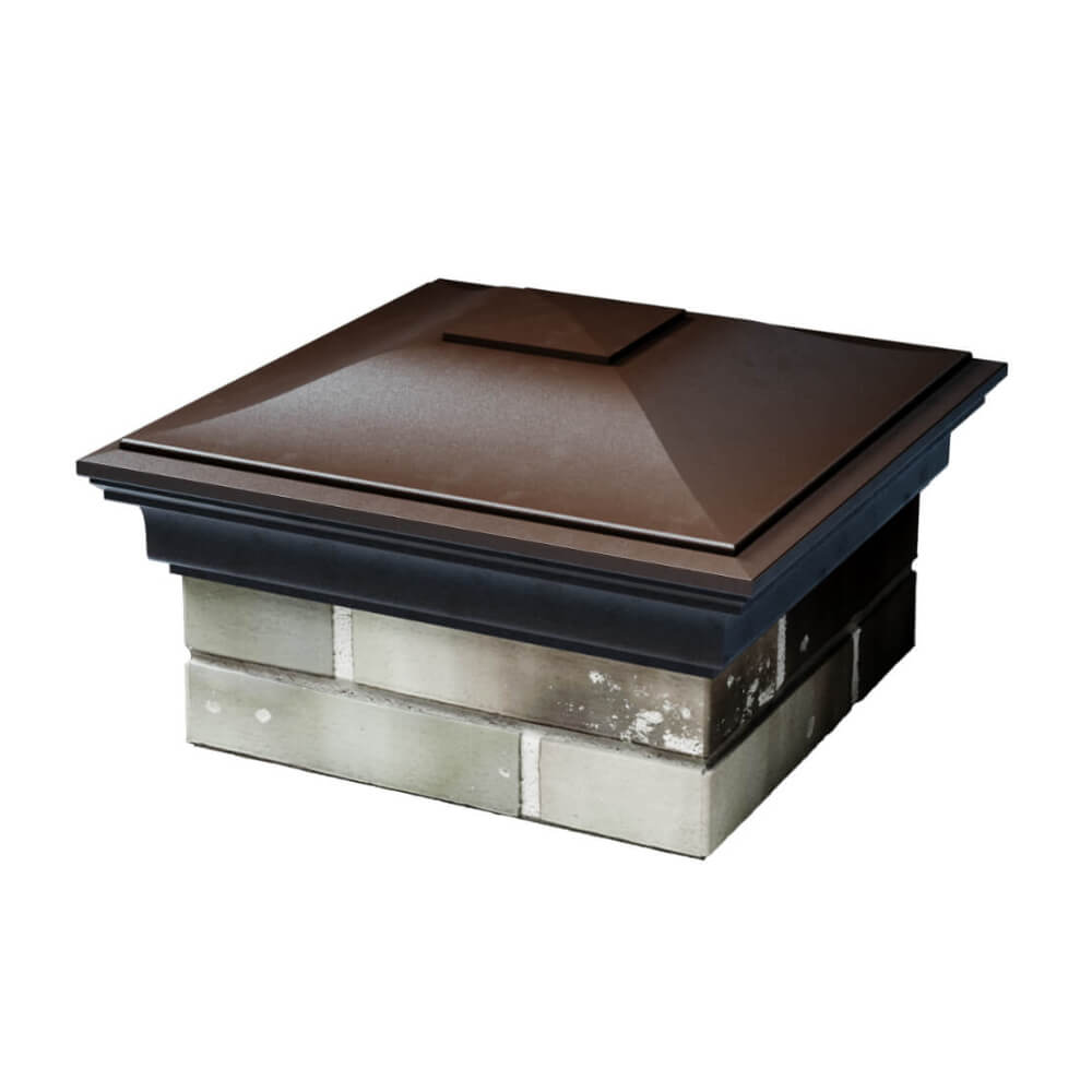 Колпак Zking Монблан Коричневый на столб 1.5х1.5 еврокирпича 0.7НФ (355х355мм) в Кемерово фото