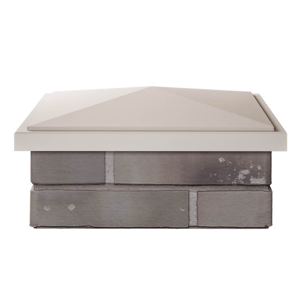 Колпак Zking БонаМоно Бежевый на столб 1.5х1.5 кирпича (385х385, 400х400мм) Кемерово фото