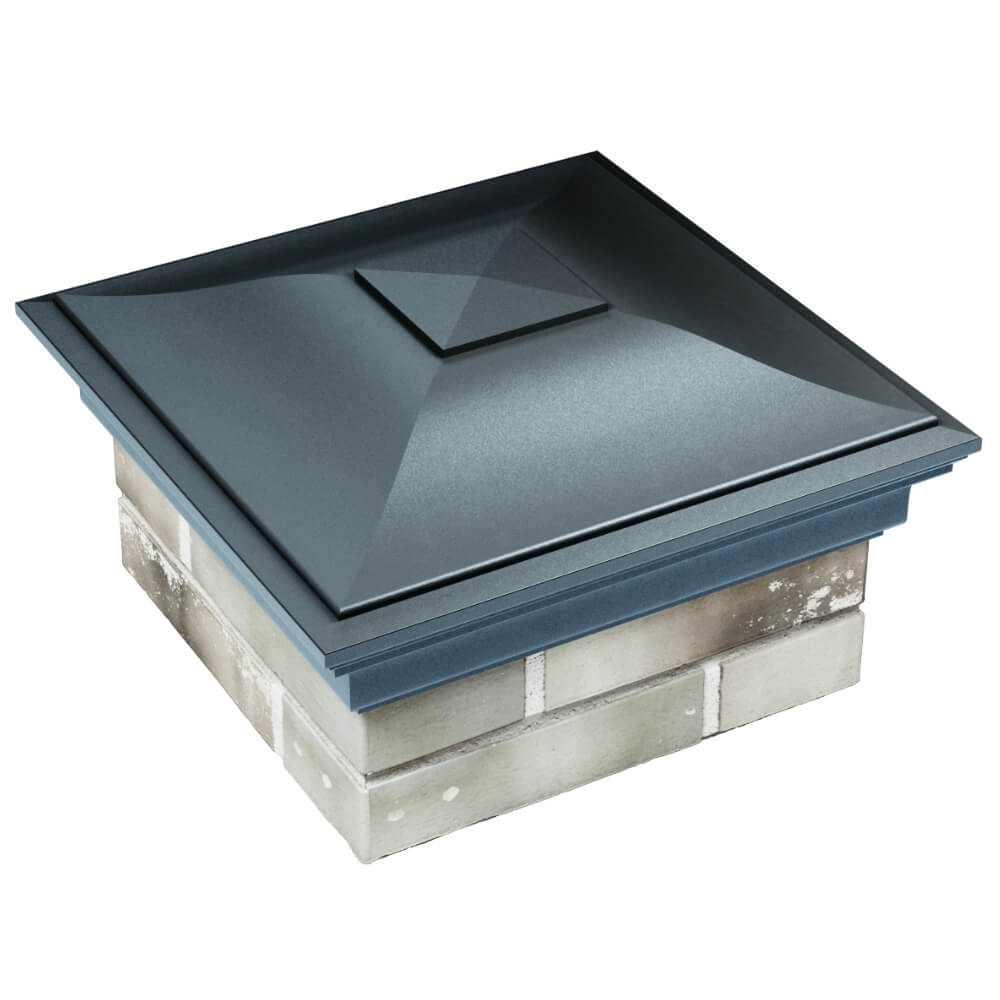 Колпак Zking Монблан Серый на столб 1.5х1.5 кирпича (385х385мм) в Кемерово фото