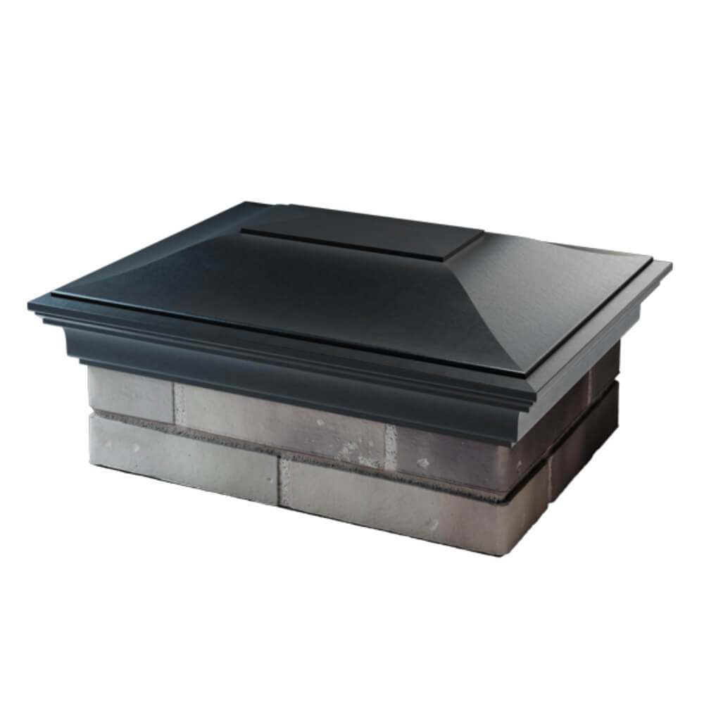 Колпак Zking Монблан Черный на столб 2х1.5 кирпича (515х385мм) в Кемерово фото