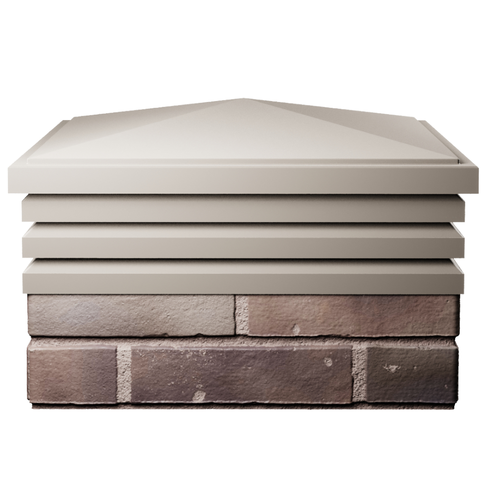 Колпак Zking Бона ХайТек Бежевый на столб 2х2 кирпича (513х513мм) Кемерово фото