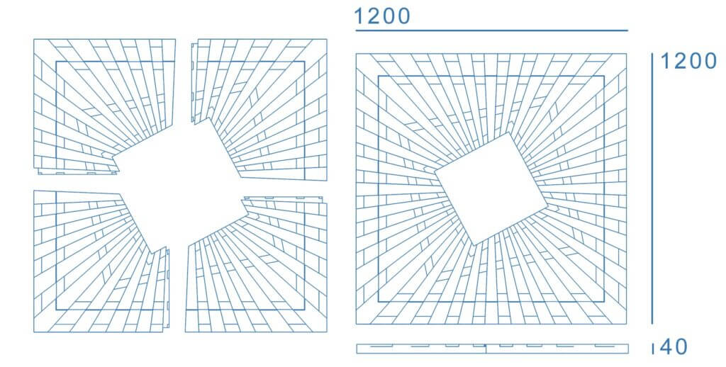 Приствольная решетка для дерева ZKING ATMOSPHERE 1.2х1.2м Черная в Кемерово фото