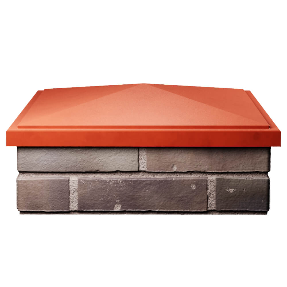 Колпак Zking БонаМоно Красный на столб 2х2 кирпича (515х515, 530х530мм) Кемерово фото