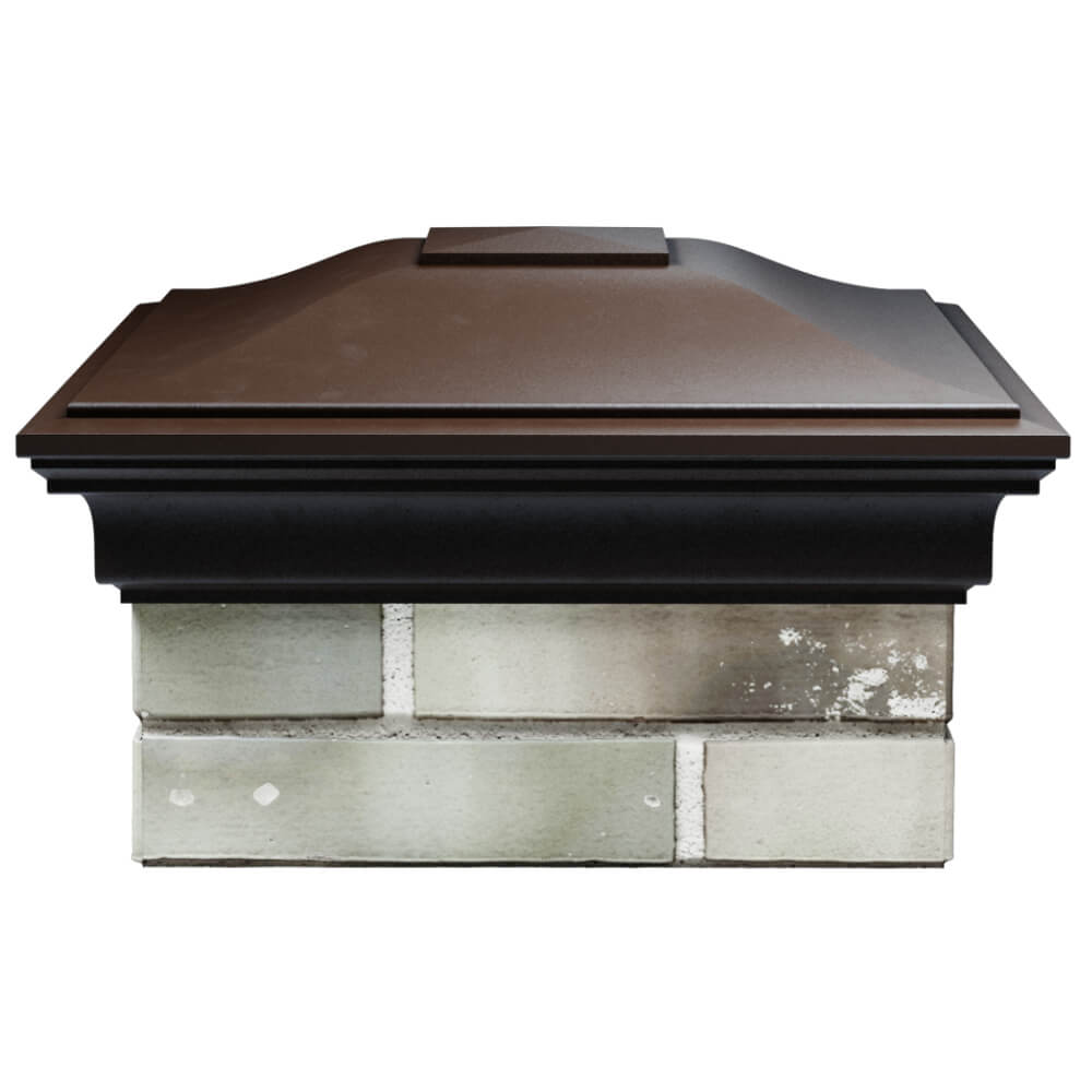 Колпак Zking Монблан Коричневый на столб 1.5х1.5 кирпича (385х385мм) Кемерово фото