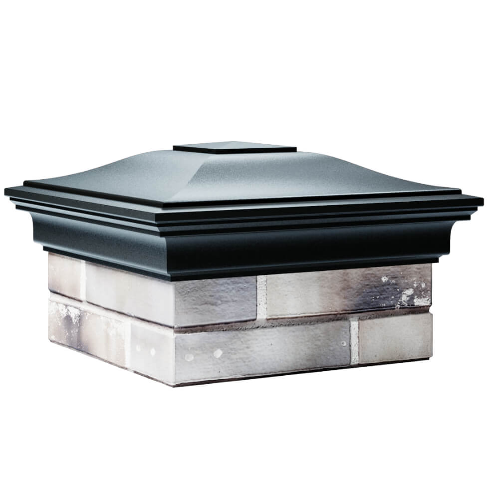 Колпак Zking Монблан Черный на столб 1.5х1.5 кирпича (385х385мм) в Кемерово фото