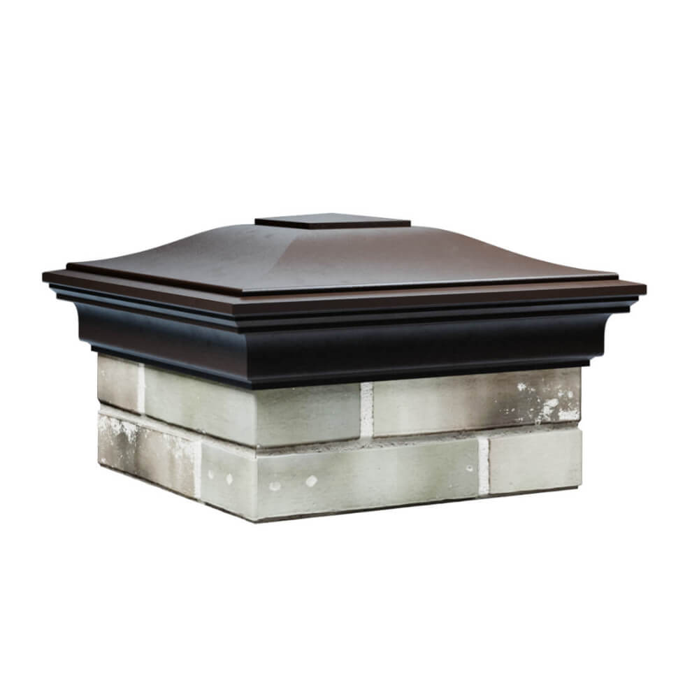 Колпак Zking Монблан Коричневый на столб 1.5х1.5 еврокирпича 0.7НФ (355х355мм) в Кемерово фото