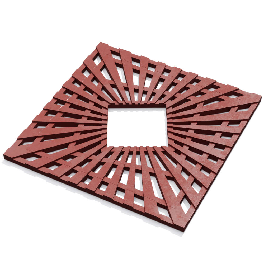 Приствольная решетка для дерева ZKING ATMOSPHERE 1.2х1.2м Красная в Кемерово фото