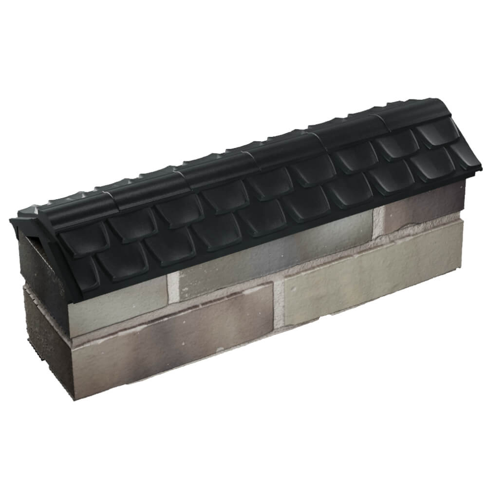 Парапет Zking Эльбрус Черный с посадкой на 0.5 кирпича (130мм) в Кемерово фото