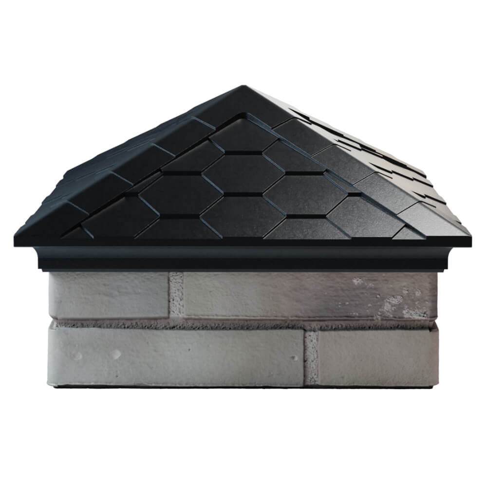 Колпак Zking Эверест Черный на столб 1.5х1.5 кирпича (390х390мм) Кемерово фото