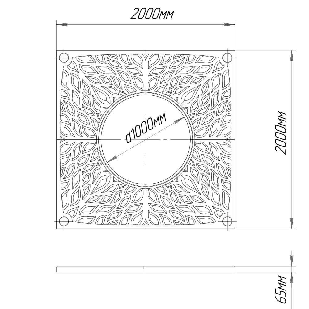 Приствольная решетка для дерева ZKING CRUST 2х2м Черная в Кемерово фото