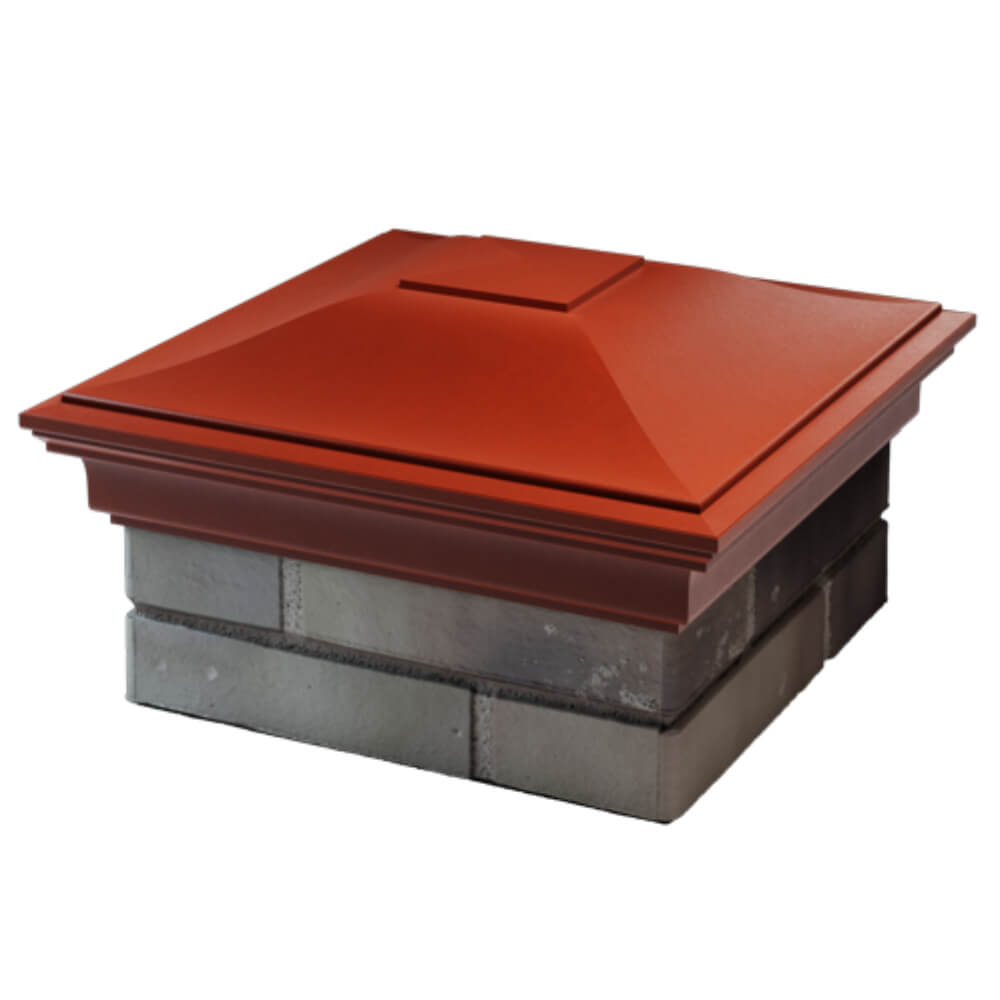 Колпак Zking Монблан Красный на столб 1.5х1.5 кирпича (385х385мм) в Кемерово фото