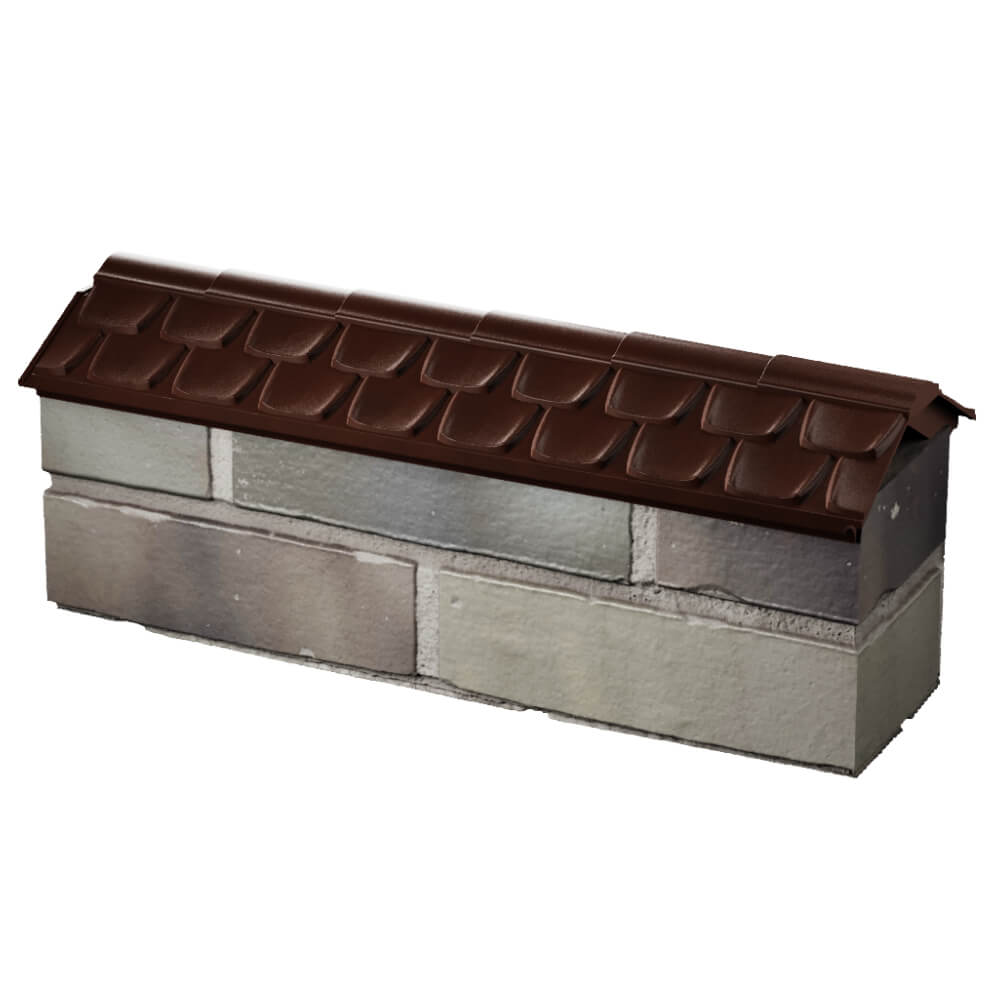 Парапет Zking Эльбрус Коричневый с посадкой на 0.5 кирпича (130мм) в Кемерово фото