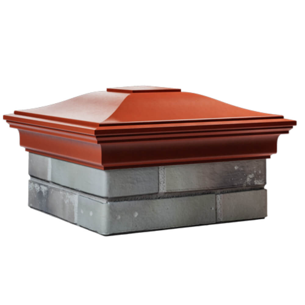 Колпак Zking Монблан Красный на столб 1.5х1.5 кирпича (385х385мм) в Кемерово фото