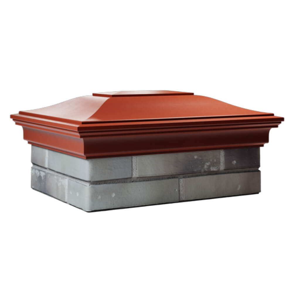 Колпак Zking Монблан Красный на столб 2х1.5 кирпича (515х385мм) в Кемерово фото