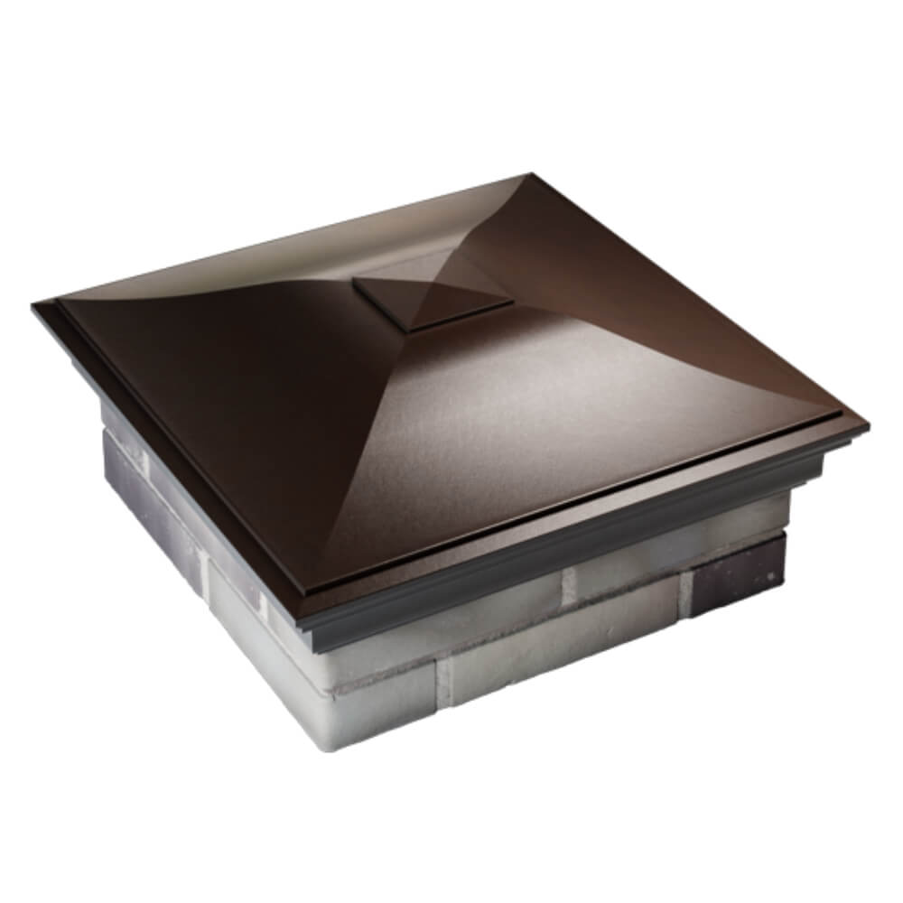 Колпак Zking Монблан Коричневый на столб 2х2 кирпича (515х515мм) Кемерово фото