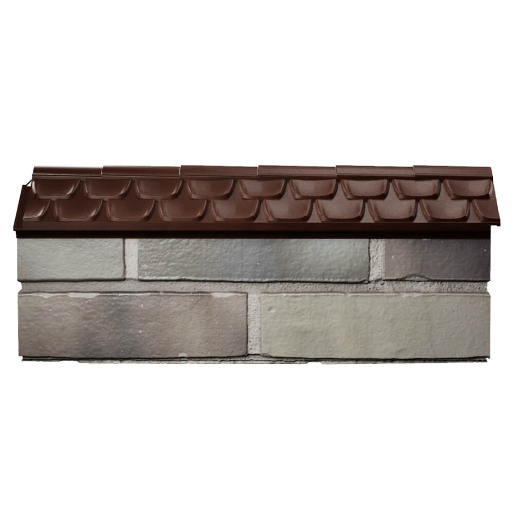 Парапет Zking Эльбрус Коричневый с посадкой на 0.5 кирпича (130мм) в Кемерово фото